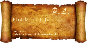 Pintér Lilla névjegykártya