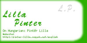 lilla pinter business card